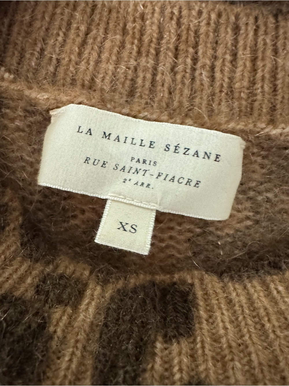 Sezane Fanie Sweater Dress Leopard XS - Picture 7 of 7